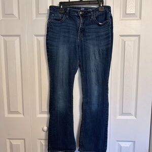 Lee Women's Dark Blue mid rise bootcut Jeans